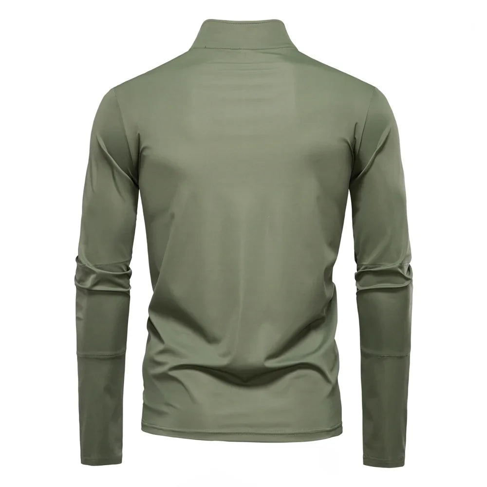 2025 Men's Spring Lightweight Breathable UV Protection Sun Shirt for Outdoor Activities Male T Shirt