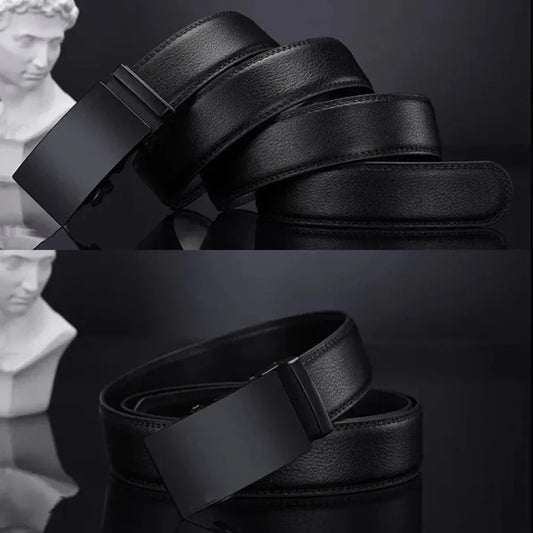 Men Belts Automatic Buckle Belt Famous Brand Business Belt Men Top Quality PU Luxury Leather For Men Leather Strap Casual For Me