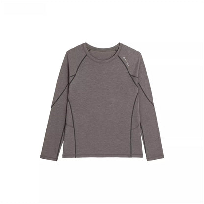 Unisex All-Season Outdoor Sports Long Sleeve Base Layer: Wool & Lyocell Blend, Breathable & Moisture-Wicking