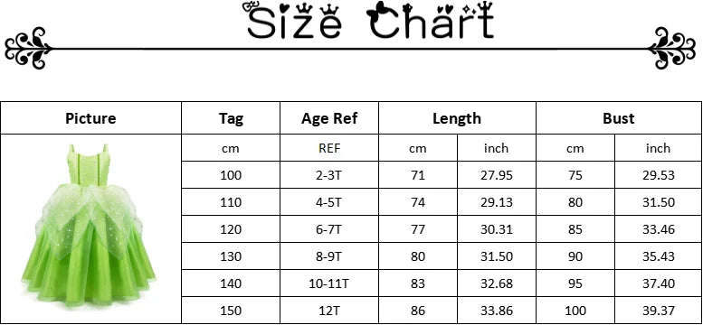 Girls Tinkerbell Fairy Dresses LED Light Up for Girls Costume Kids Cosplay Flower Fairy Princess Clothes Christmas Party Outfit
