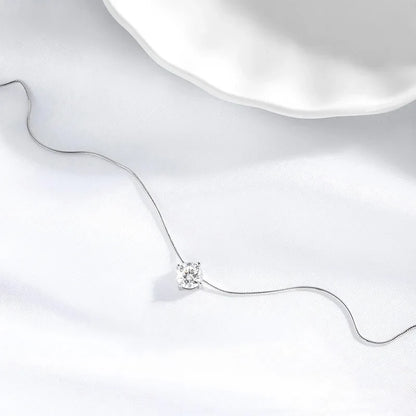 0.5-2CT D Color Certified Moissanite Necklace for Women Sparkling Lab Diamond 100% 925 Sterling Silver Pendants Wholesale