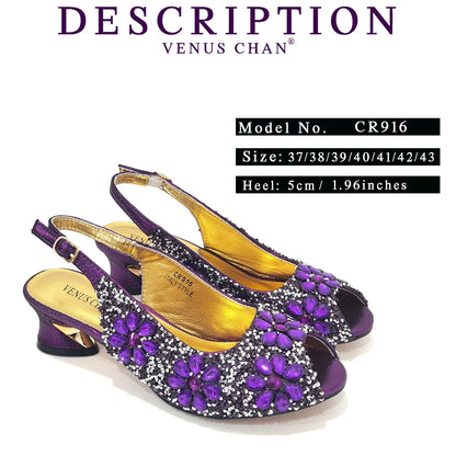 Summer Sandals for Party and Weddings Peep-Toe Bridal Shoes Women 2023 Comfortable Shoes and Bag Set for Lady