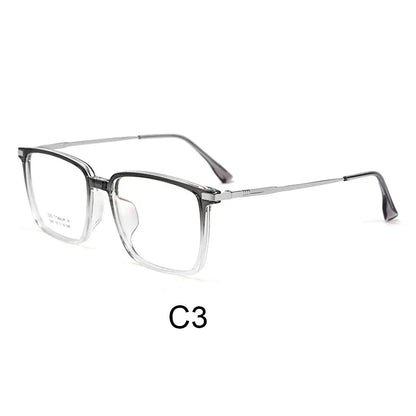 Men's Classic Titanium Square Frames Anti-Blue Light Reading Glasses Men Myopia Hyperopia Customizable Prescription 5042X
