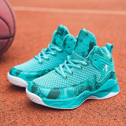 Basketball Shoes for Kids Sneakers New Boys Brand Thick Sole Non-slip Children Sports Shoes Child Boy Basket Trainer Shoes