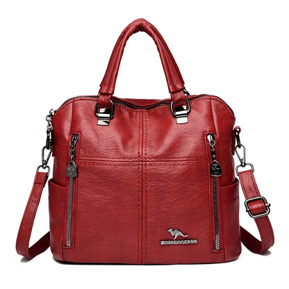 Hot Sale Of The Season New Large Capacity Women's Fashionable Casual Simple Retro Single Shoulder Crossbody Backpack Bag Zipper