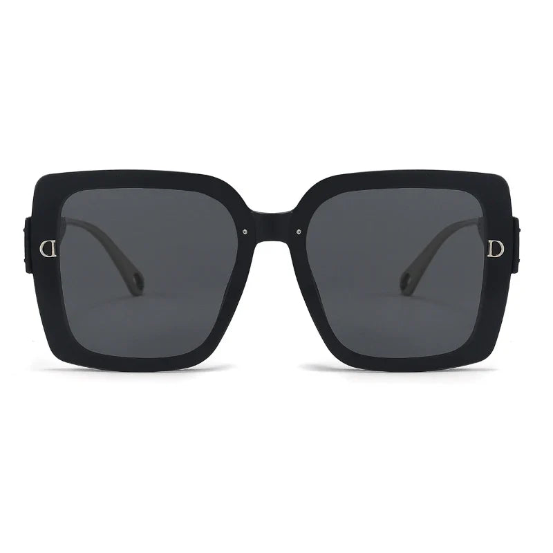 2025 New Polarized Letter Sun Glasses Legs High-end Sunglasses Women's European and American Sunscreen Retro Sunglass Gafas