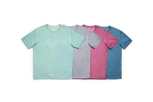 2026 Summer Autumn New Washed T-shirts Men Vintage 100% Cotton Tops Plus Size Brand Clothing