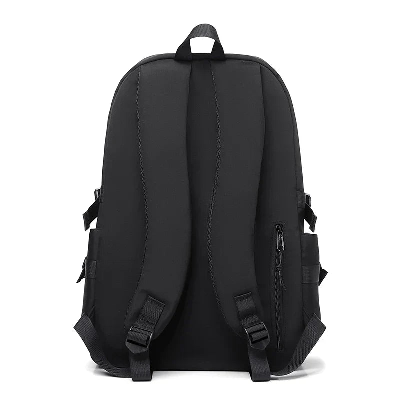 Simple solid color backpack,  travel backpack, plenty of storage space, very suitable for commuting, school, work and going out.