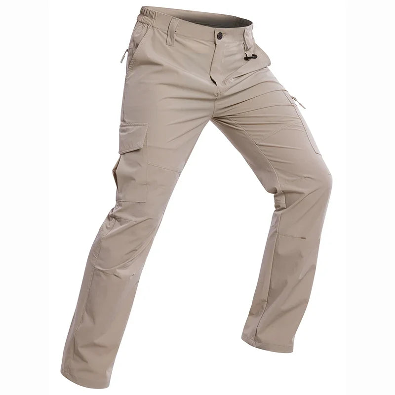 Men’s Lightweight Hiking Pants Quick Dry Water Resistant Tactical Work Outdoor Fishing Cargo Trousers