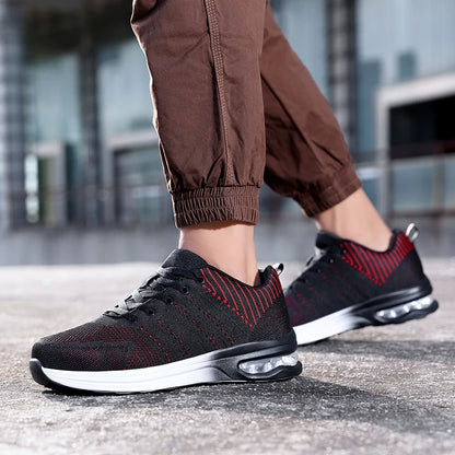 Lightweight Safety Shoes Women Men Air Cushion Work Sneakers Steel Toe Shoes Construction Safety Boots Anti-smash Work Shoes