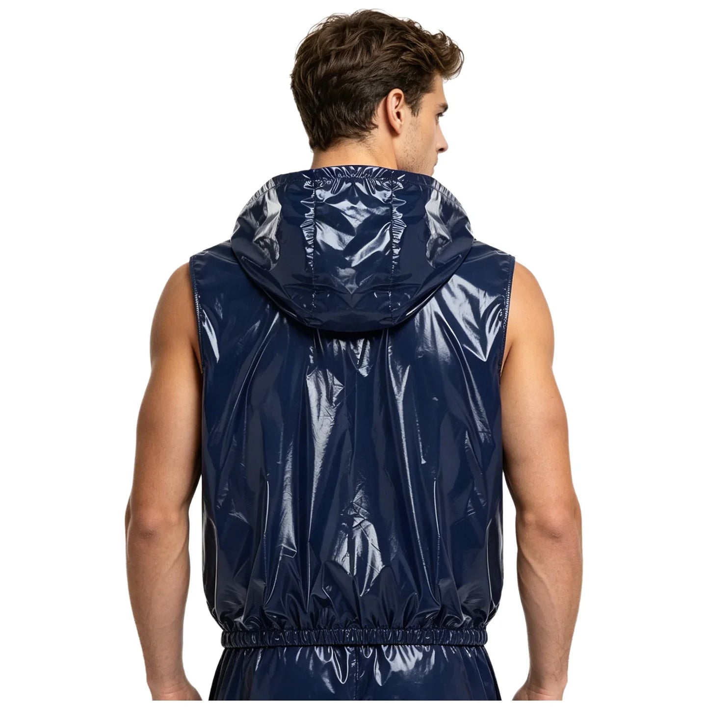 Mens Waterproof Hooded Jacket Tops Breathable Raincoat Waterproof Windproof Outdoor Biking Fishing Jacket Hood Outerwear