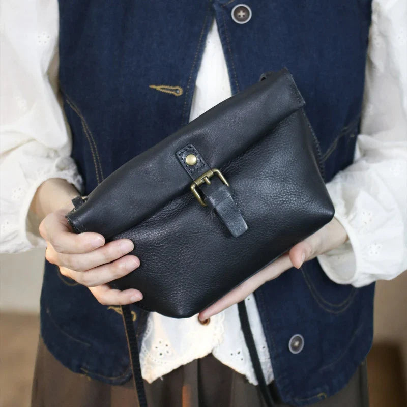 Soft Genuine Leather Women Messenger Bag Female Real Leather Crossbody Shoulder Bags Small Handbag Retro Phone Bag for Girls