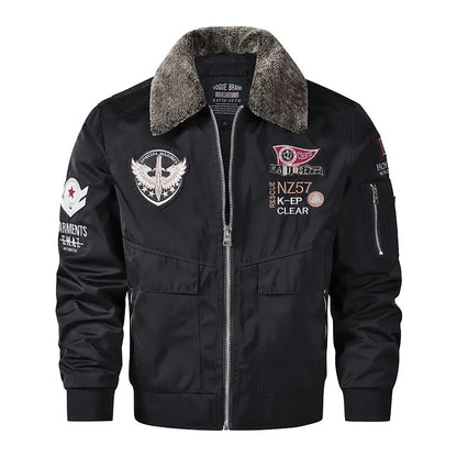 men's autumn winter thickened baseball uniform trendy coat Men's military fan jacket men MA-1 american overalls pilot jacket