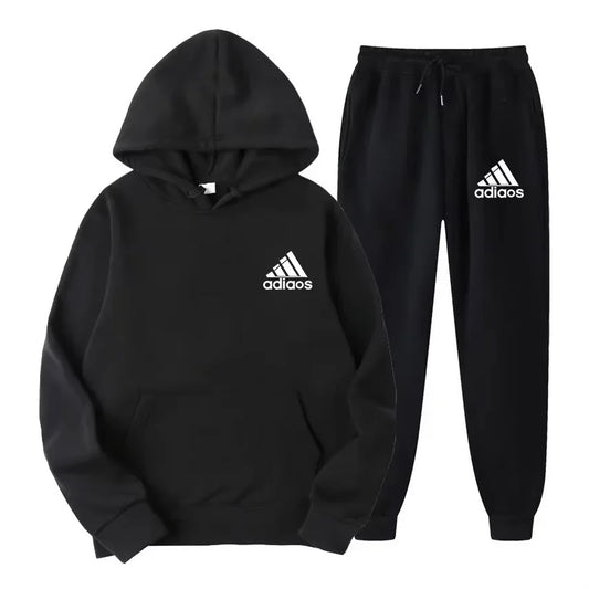 New hoodie set for both men and women, autumn and winter hooded, loose, fashionable, casual and sports pullover