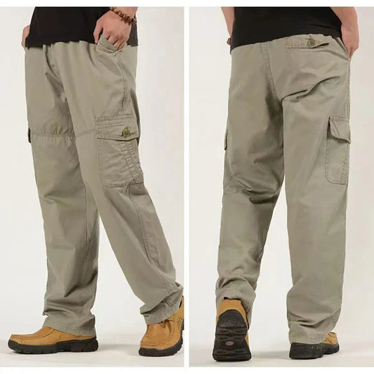 6XL Winter Men Fleece Pants Large size Mens Cargo Pants Trousers  Men Sports Sweatpants Thicken Style Trousers Jogger Pants Male