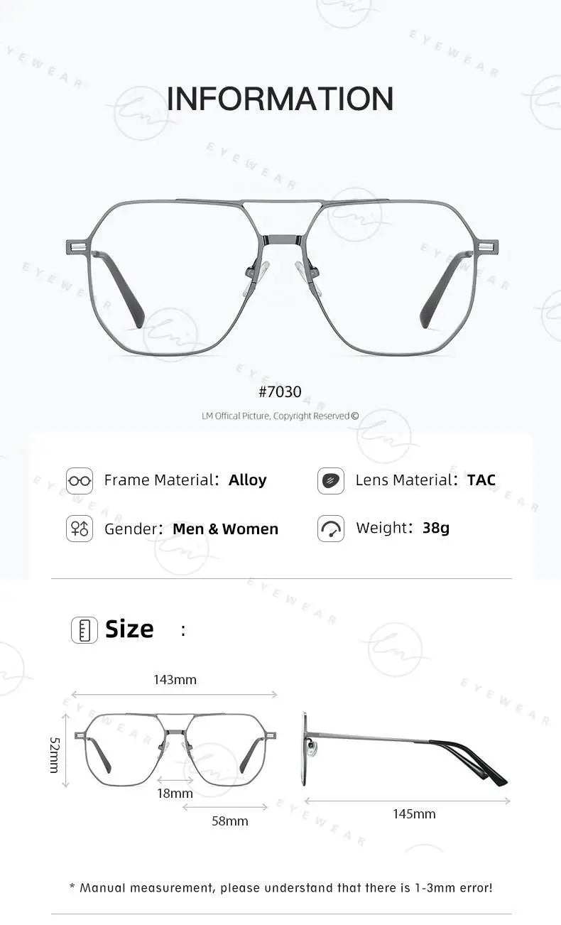 Top Brand Design Sunglasses Men Polarized 3 In 1 Magnetic Clip On Glasses Women Hexagon Night Vision Anti-Blue Light Eyeglass