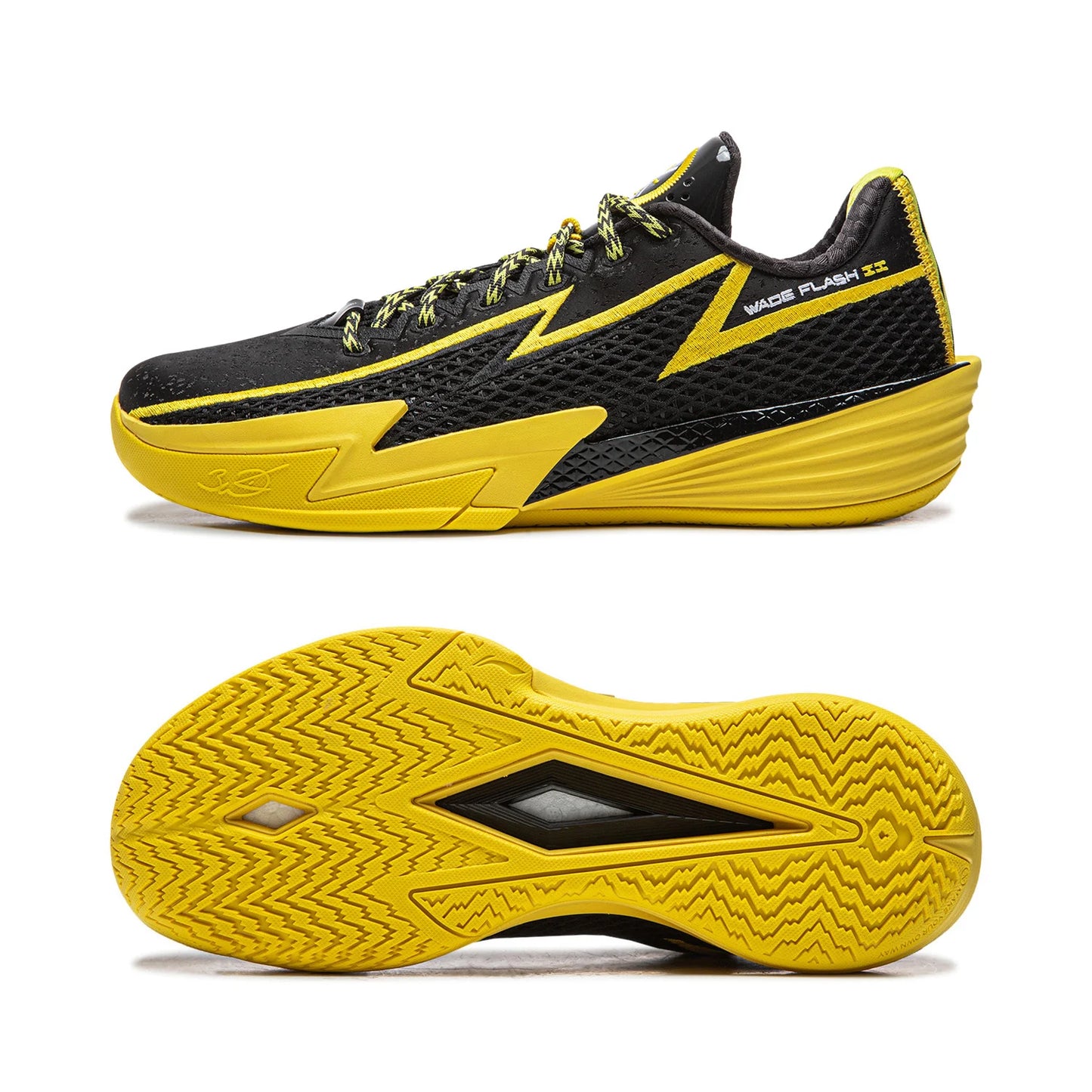 Men's WADE FLASH 2 On Court Basketball Shoes BOOM Cushioning Breathable LiNing Stable Sneaker ABPV013