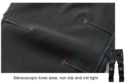 Men's Skiing Snow Pants Camping Fleece Lined Waterproof Winter Insulated Hiking Trekking Pant Outdoor Work Hunting