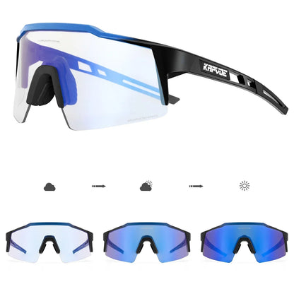 Red Photochromic Cycling Sunglasses for Men Blue Photochromic Cycling Glasses Mountain New Bicycle Goggles Eyewear Sports