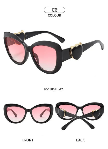 2025 New Trendy Fashion Cat Eye Women Sunglasses Oversized Oval Sun Glasses Ladies UV400 High Quality Light Luxury Sunshade