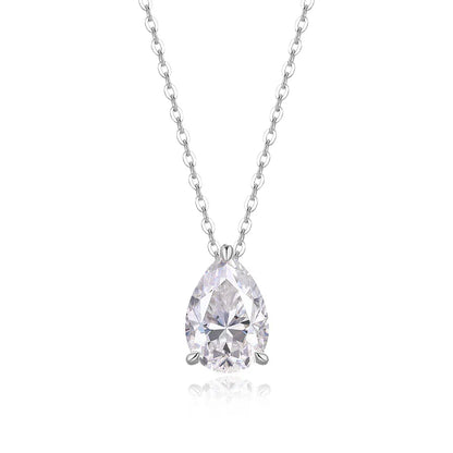 1-5ct Pear Cut Moissanite Pandent Necklace GRA Certified 925 Sterling Silver Plated 18k Gold Dainty Necklaces for Women