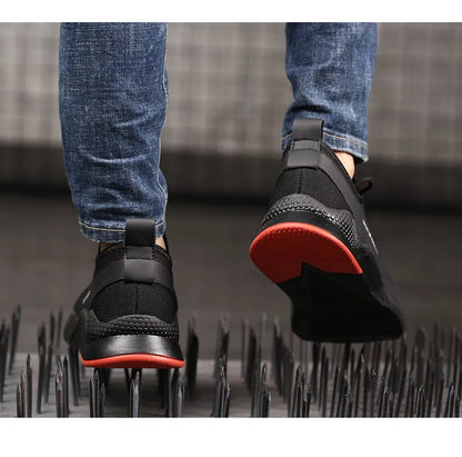 New Steel Toe Shoes Kevlar Fiber Safety Shoes Men's and Women's Breathable and Durable Steel Toe Work Shoes Fashion Large 36-49