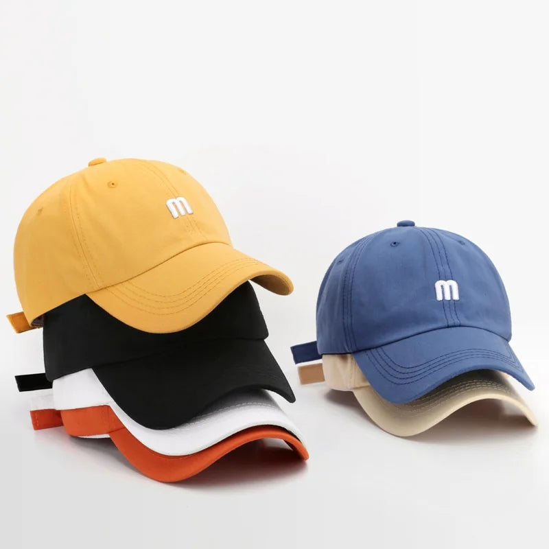 Fashion 100% Cotton Baseball Cap for Men and Women Letters Embroidered Snapback Hat Summer Sun Caps Unisex Casual Hip Hop Hats