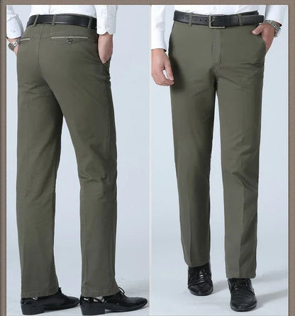 100% Cotton Summer Thin Suit Pants Mens Casual Autumn Thick Classic Business Fashion Stretch Trousers Male Brand Clothes KOACUS