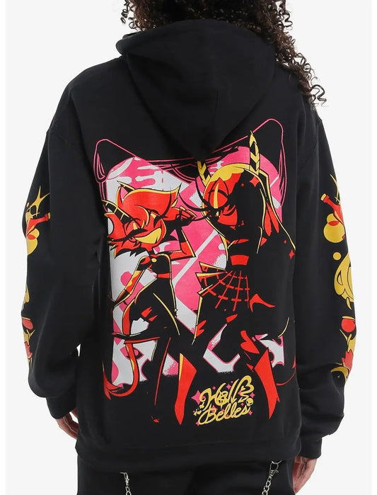 Autumn Winter Hoodies Helluva Boss Hell's Belles Graphic Pullover Men Women Oversized Sweatshirt Fleece Warm Winter Tracksuits