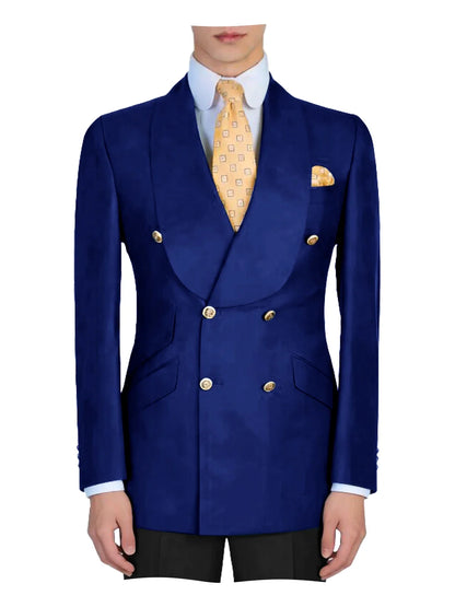 Mens Mint Green Double Breasted Blazer Slim Fit Shawl Collar Formal Sport Coat with Gold Buttons for Groom Prom Business Casual