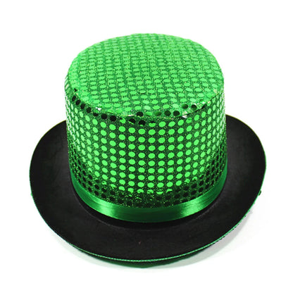 Magic Performance Hats British Style Fedora Glitter Jazz Caps Panama Evening Party Headwear for Women Men Gentleman Dancing Hat