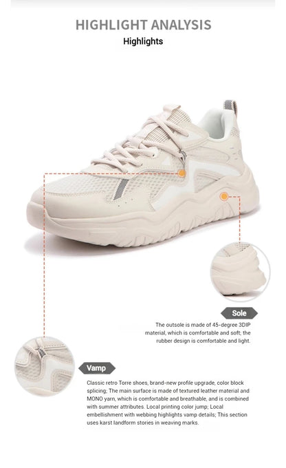 Men Casual Sport Shoes Retro Soft Lightweight Running Wear-resistant Breathable Comfortable Sneaker Male 672426772F