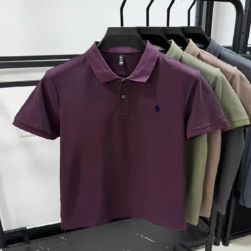 100% pure cotton fashionable personalized men's classic pony embroidered comfortable polo shirt summer new casual short sleeve