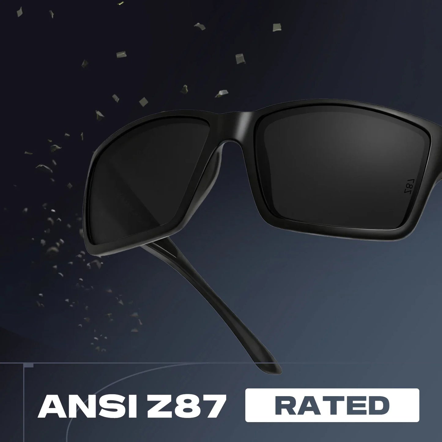 Z87 XL Safety Sunglasses for Men Big Head Fit TR90 Durable UV400 Outdoor Work & Driving 8703