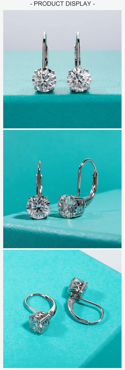 1 Carat D Color Moissanite Diamond Dangle Drop Earrings 925 Sterling Silver Bow Cuff Earrings Charm Jewelry Wholesale