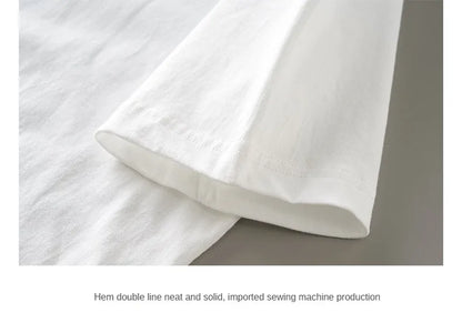 8.1Oz 230gsm Men's Pure Cotton T Shirts 2025 Summer New Oversizes Solid Color T-Shirts for Men and Women Customizable