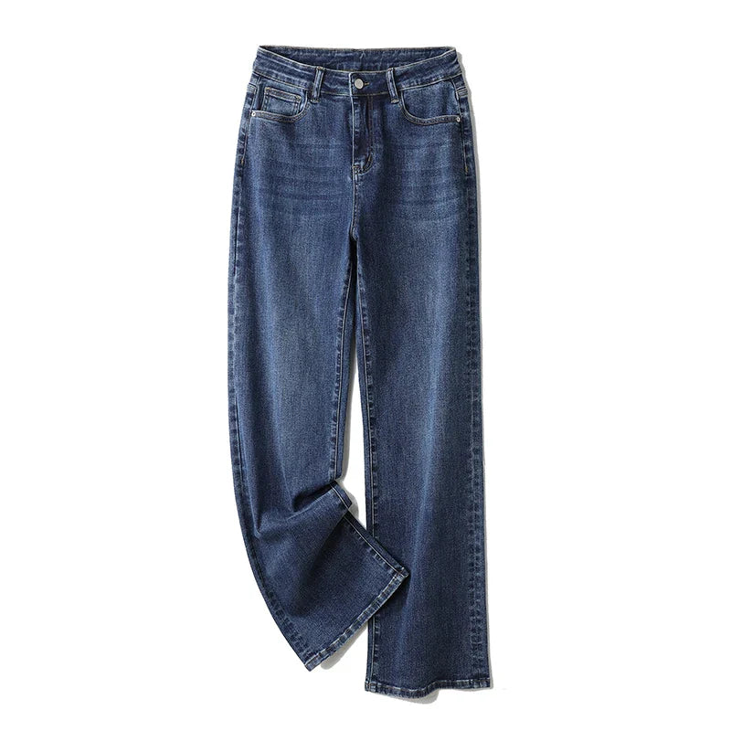 Plus Size Women Jeans Wide Leg Women Jeans Autumn Straight Lady Loose Large Size Jeans 175cms Lady Women Jeans 2023 Full Length