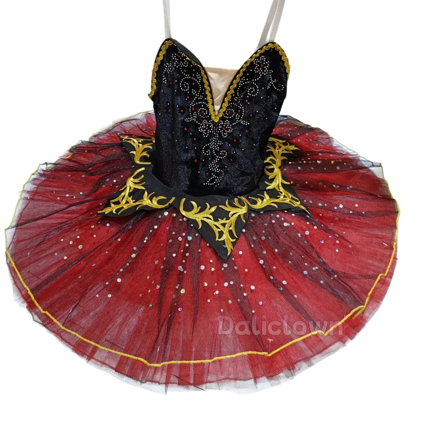 Adult Women Black Red Professional Tutu La Esmeralda Ballet Tutu Platter Pancake Tutu Dress Girls Kids Ballerina Party Costume