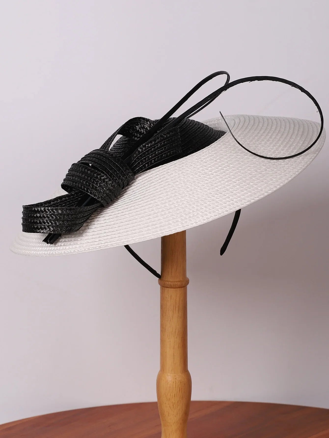 Fascinators Black White Weddings Pillbox Hat For Women Church Hat Sraw Fedora Black Wide Ladies Dress Kentucky Derby Hats