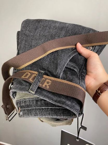 High Quality Fashion Luxury Washed Men's Slim Jeans Elasticity Black and Gray Classic Designer Cargo Denim Boyfriend Jeans Men