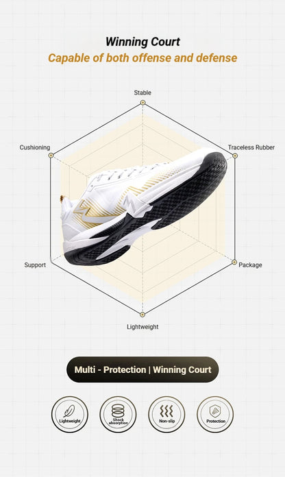 PRO V2 Badminton Shoes Unisex Mesh Breathable Shock-Absorbing Wear-resistant Professional Sneakers 672624401