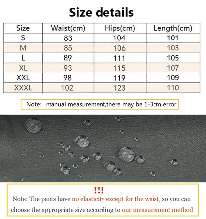 New Tactical Work Pants Men Casual Outdoor Waterproof Cargo Trousers 2/1Pcs Multi-pocket Wear-Resistant Outdoor Training Trouser