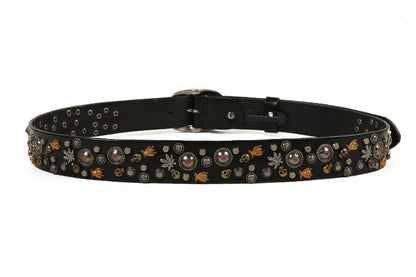 3.8CM Male Top Layer Luxury Designers Cowskin Genuine Leather Belts Men Alloy Pin Buckle Rivets Belt Casual Belt for Jeans