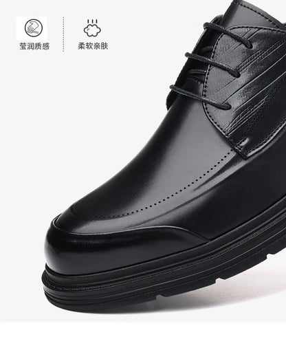 British Retro Formal Leather Shoes for Men Autumn New Designer Platform Dress Shoes Male Fashion Lace Commuter Office Shoe Man
