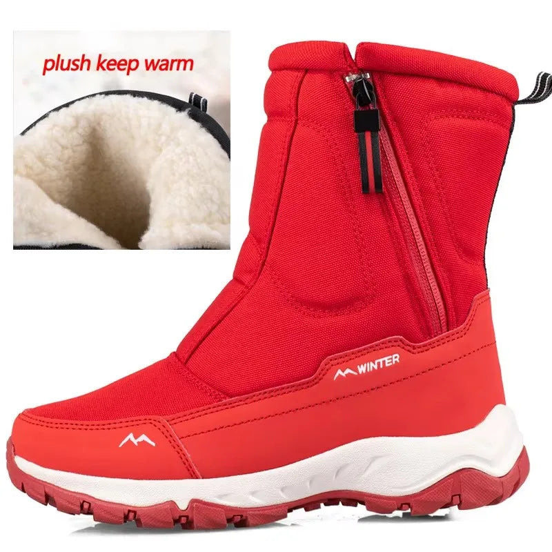 Men Boots 2026 Winter Shoes For Men Warm Snow Boots Mid-calf Men Warm Shoes Thick Plush Winter Boots For Men Women Cotton Shoes