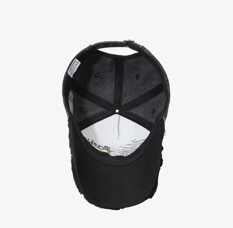 Four Seasons New Baseball Cap Retro Distressed Casual Outdoor Sports Hat Spring And Autumn Sunhat Letter Embroidery Cap Men