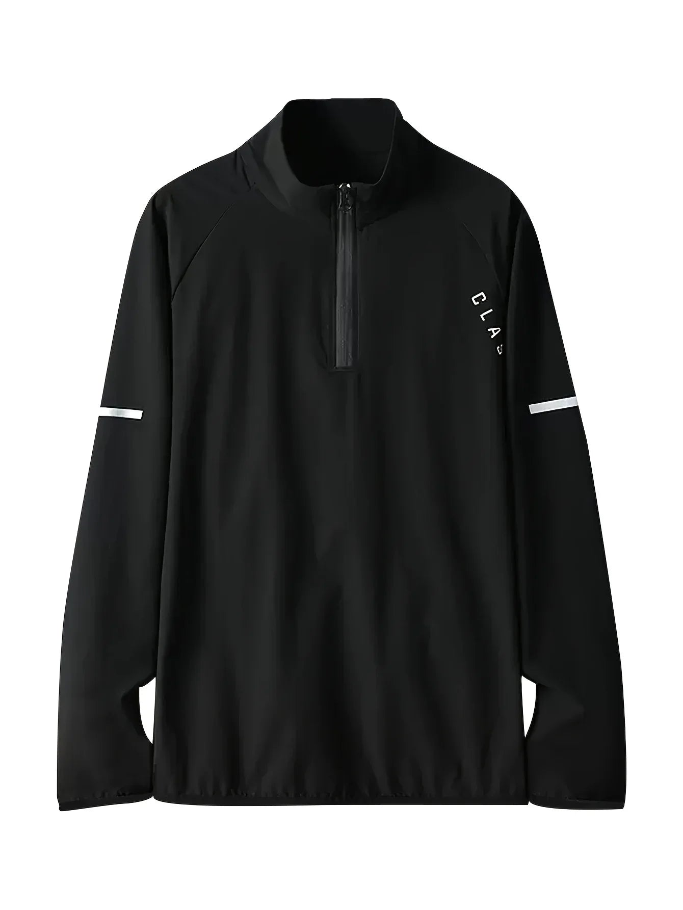 Men's sports long sleeved half zip top, quick drying running T-shirt, sports training jacket, breathable elastic fabric, mo