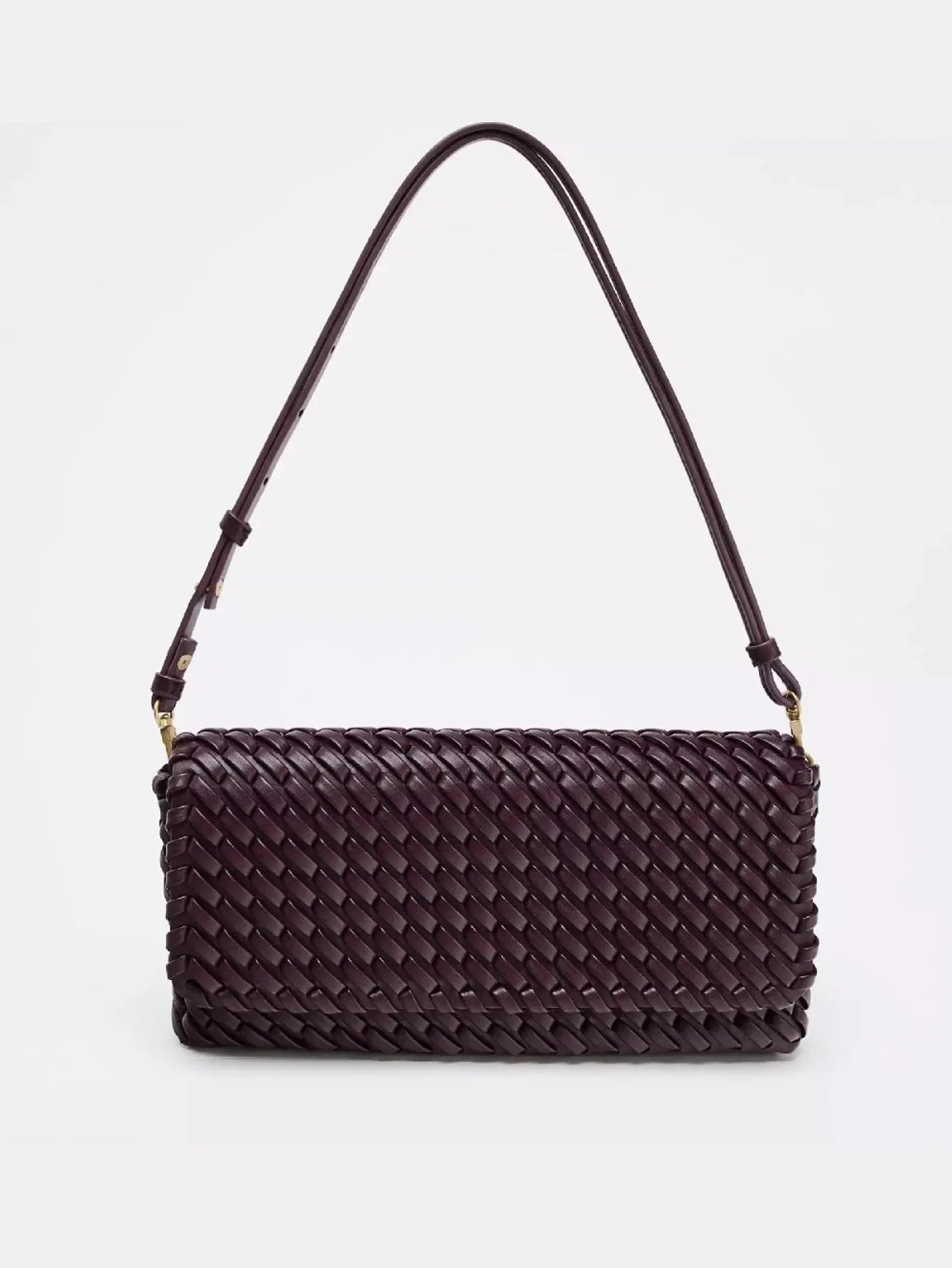 Luxury Woven Women's Bag Fashion PU Leather Shoulder Bags for Women Cover Flap Envelope Crossbody Bag Designer Bags Clutch Purse