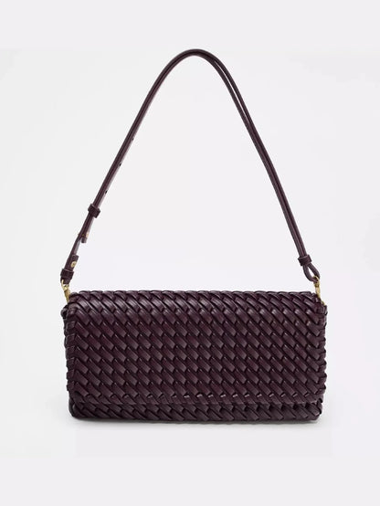Luxury Woven Women's Bag Fashion PU Leather Shoulder Bags for Women Cover Flap Envelope Crossbody Bag Designer Bags Clutch Purse