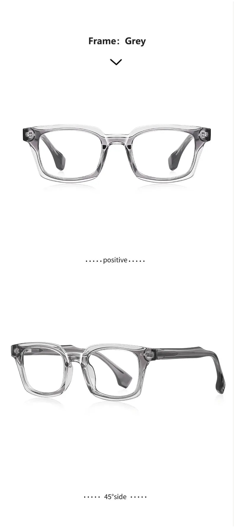 Personalized Fashion New Geometric Square Design Men's Anti-blue Light Reading Glasses Can Be Customized Prescription